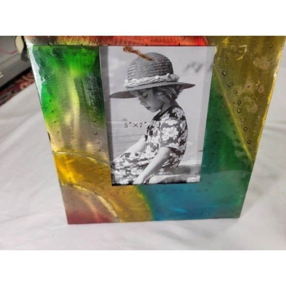 Firefly Metal Standing Multi Color Picture Frame 5" x 7" Picture SIze NEW - Picture 3 of 7
